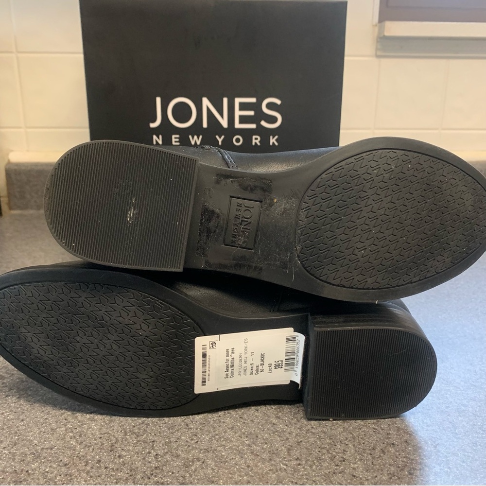 Like New Jones New York Women's Leodenn Riding Boots in Black & cognac Size 7.5 - Picture 6 of 8